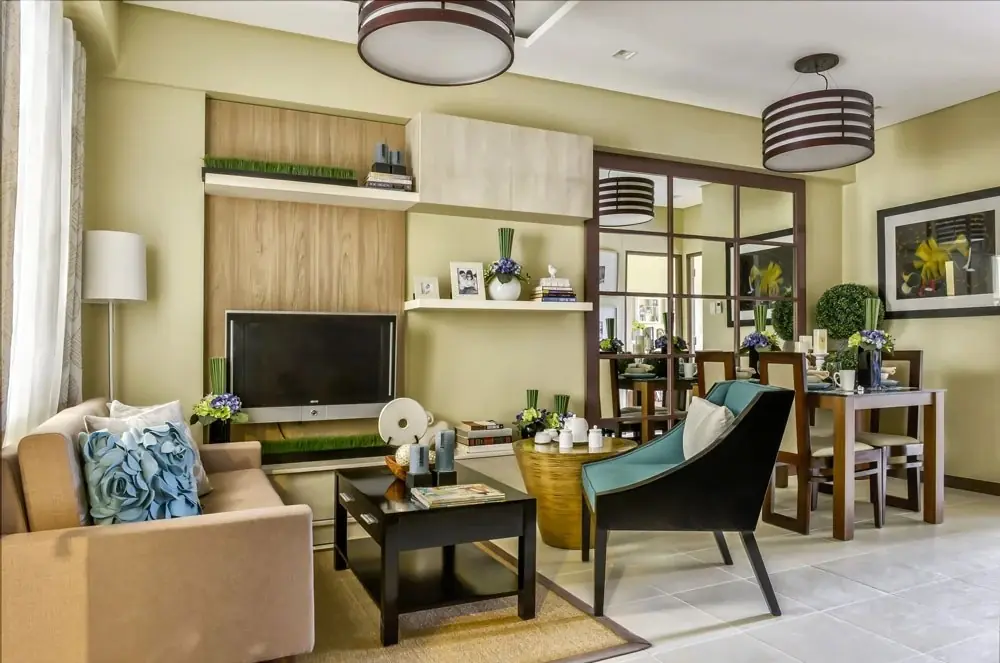 1-Bedroom living and dining area representative interior from a similar DMCI Homes project